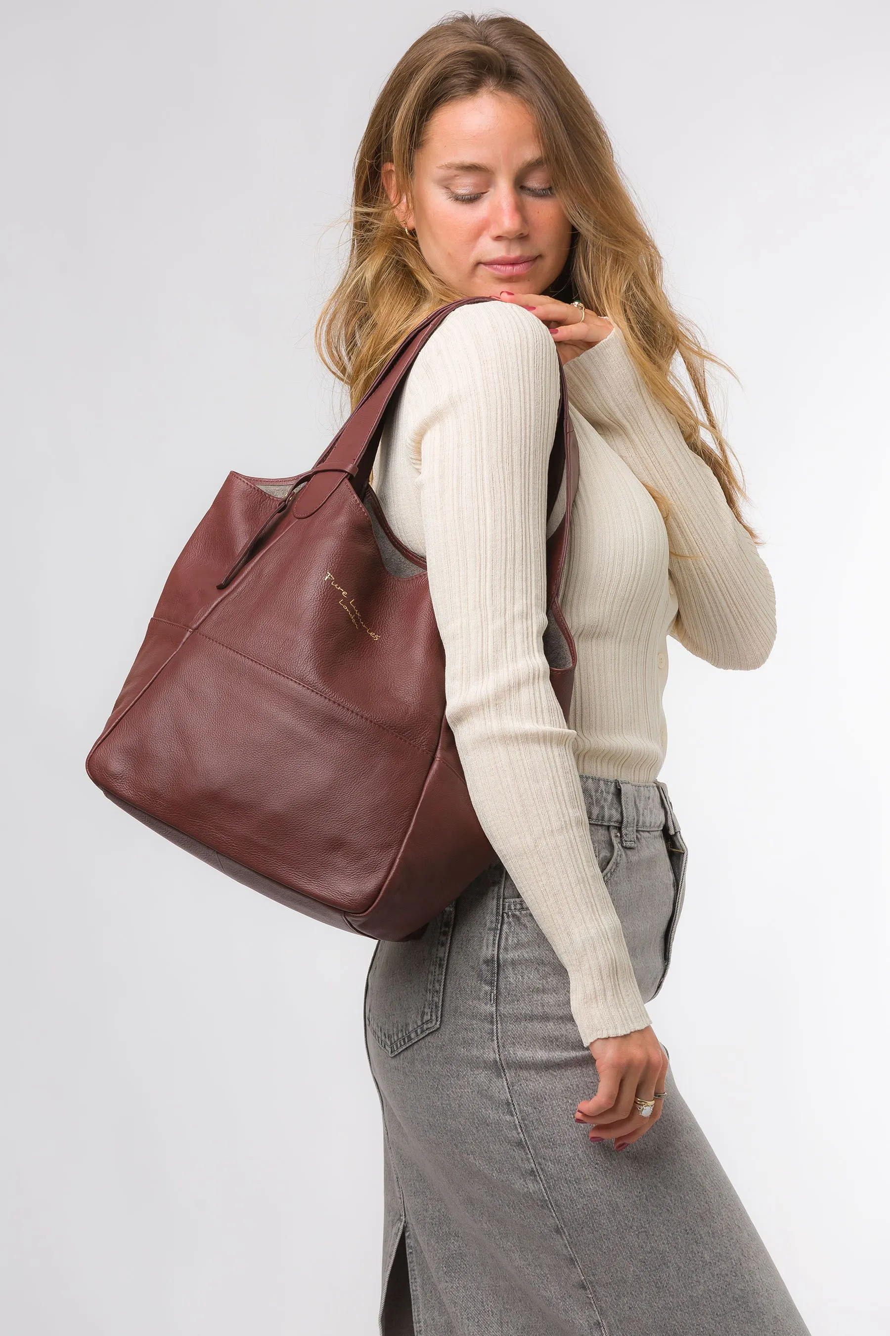 Pure Luxuries London - Freer - Borsa tote in pelle