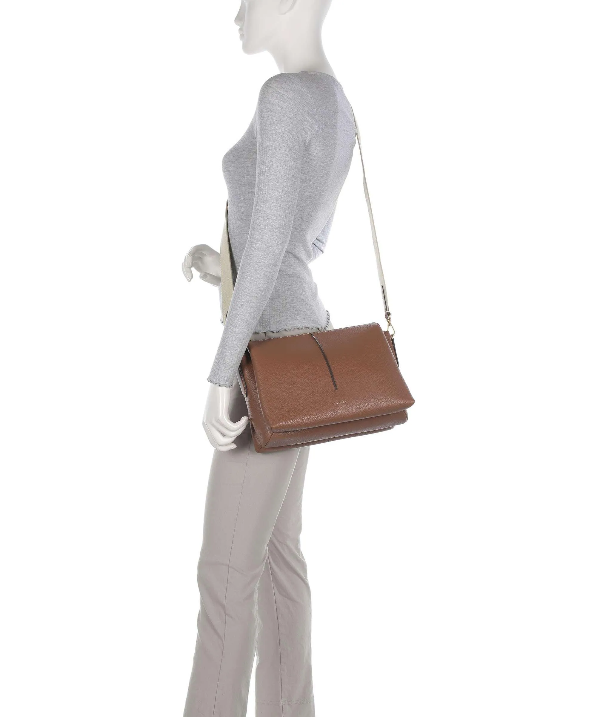  Radley London Hillgate Place Borsa a spalla pelle di vacchetta grana marrone  