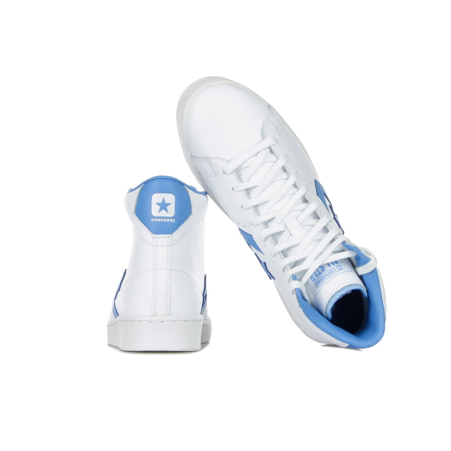Scarpa Alta Uomo Pro Leather White/coast Blue/white
