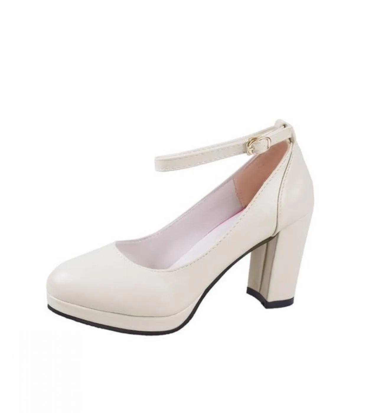 Scarpe con tacco spesso nero Scarpe con tacco alto Scarpe da lavoro Décolleté Tacchi alti 8 cm Donna 2023 Nuovo