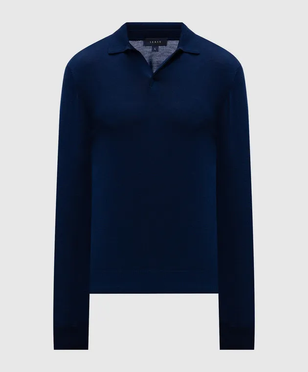 Sease Polo in lana Lasca blu WP032XG004