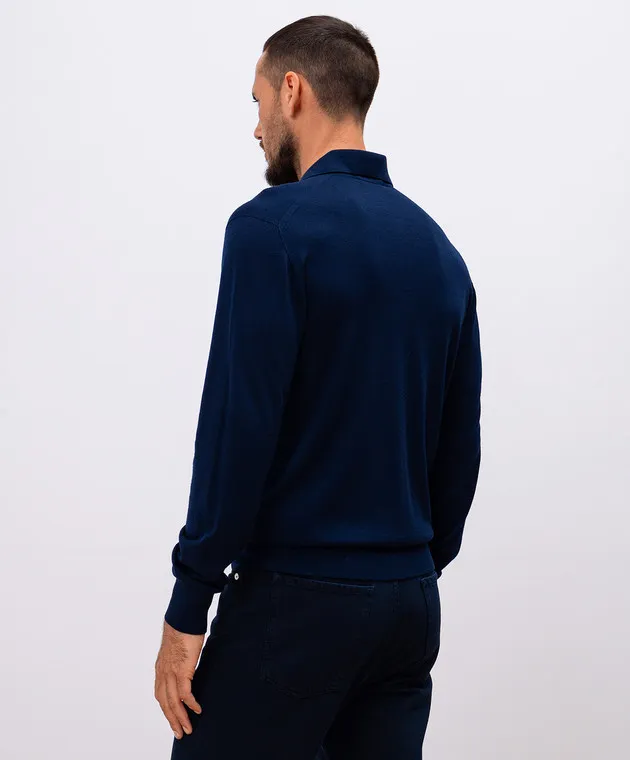 Sease Polo in lana Lasca blu WP032XG004