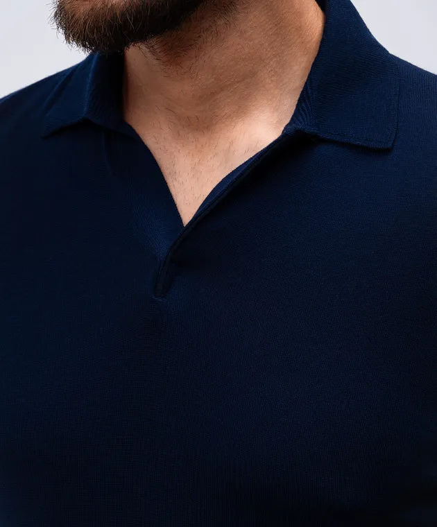 Sease Polo in lana Lasca blu WP032XG004