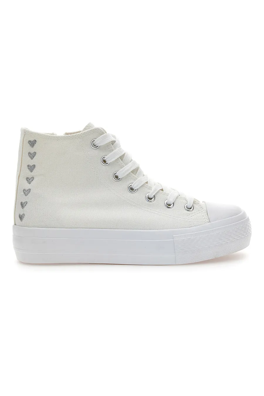 Sneakers Mid-Cut Bianche Con Platform Energy 117