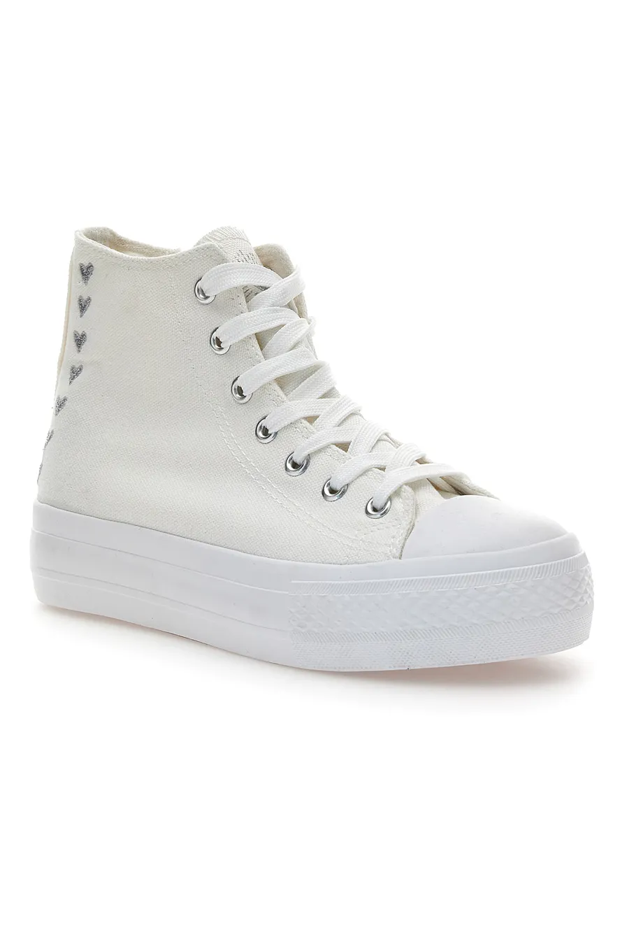 Sneakers Mid-Cut Bianche Con Platform Energy 117
