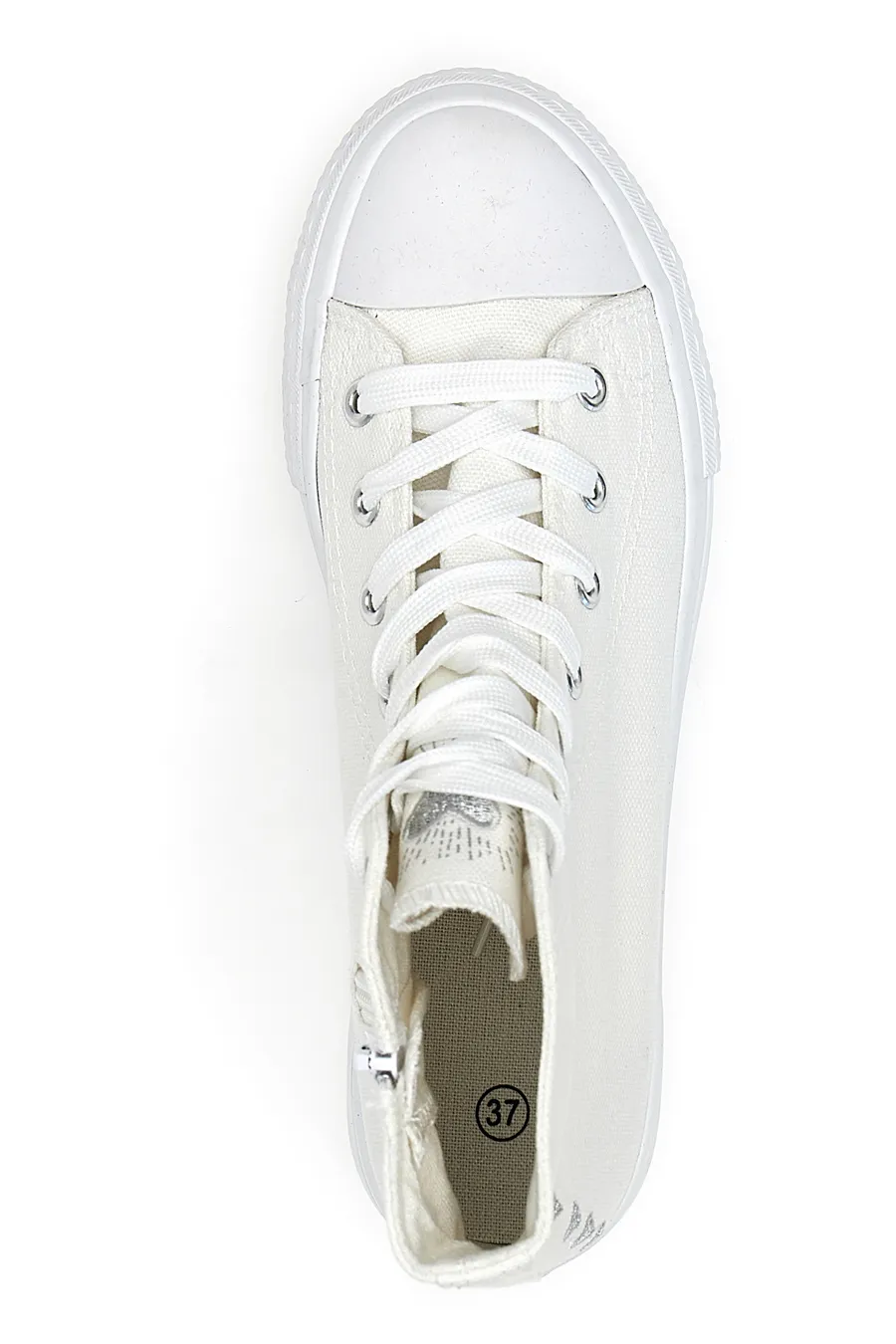 Sneakers Mid-Cut Bianche Con Platform Energy 117