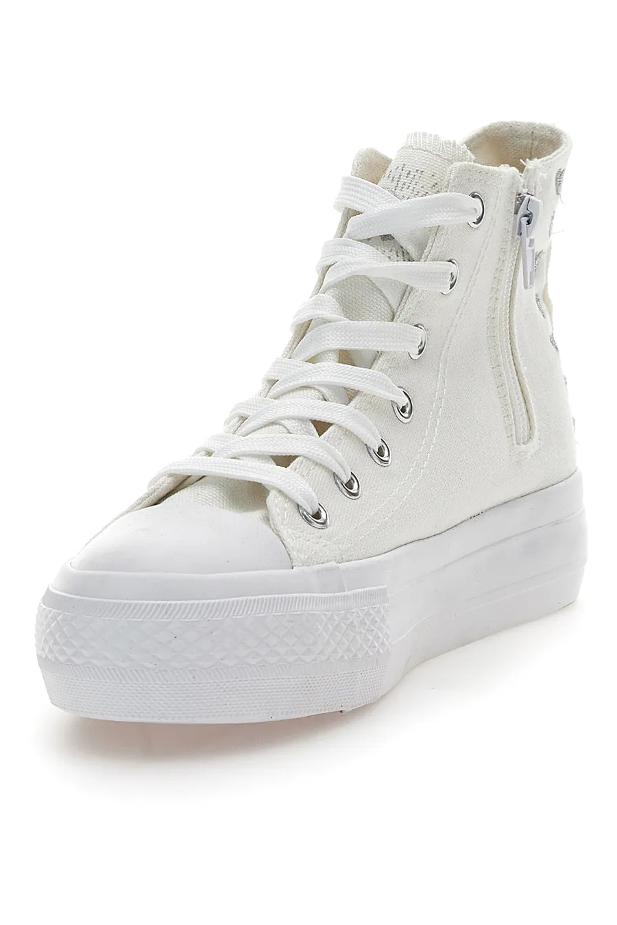 Sneakers Mid-Cut Bianche Con Platform Energy 117