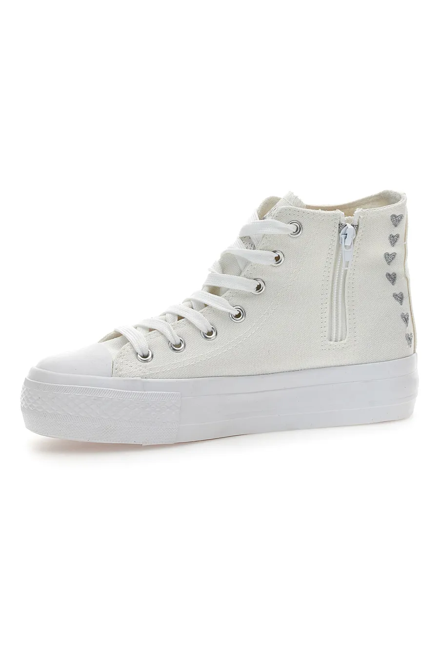 Sneakers Mid-Cut Bianche Con Platform Energy 117