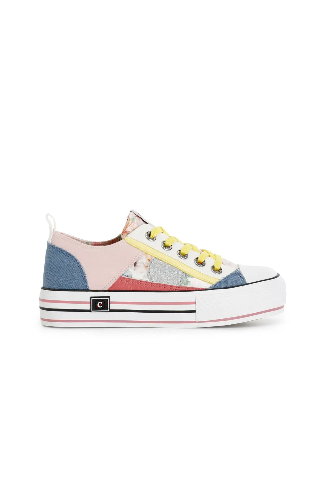 sneakers patchwork multi jeans