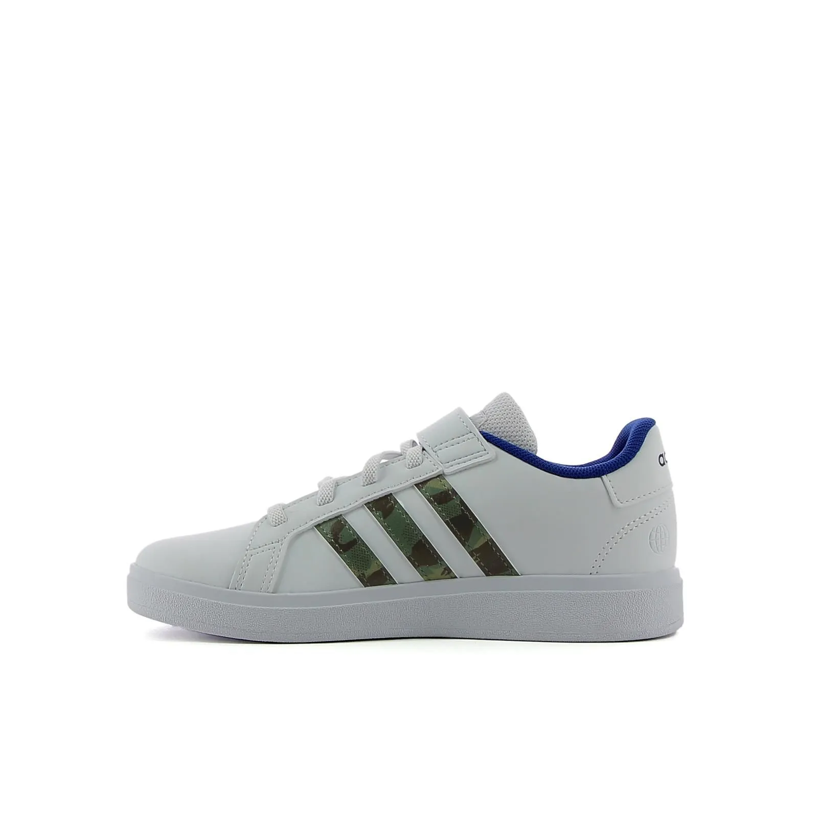 Sneakers tennis da bambino bianche Grand Court 2.0 logo mimetico