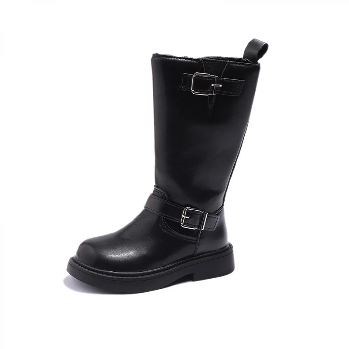 Stivali invernali con cinturino alla caviglia per ragazze Scarpe da gladiatore alte al ginocchio Stivali da cavaliere dritti per