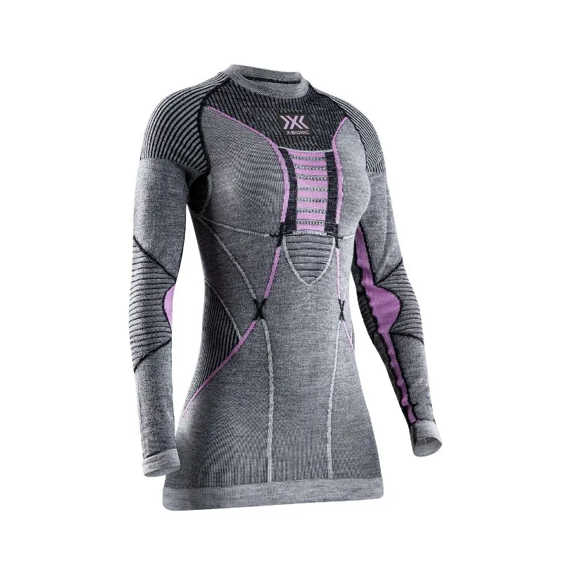 Strato base donna XBIONIC Merino Shirt Long Sleeve (nero/grigio/magnolia)