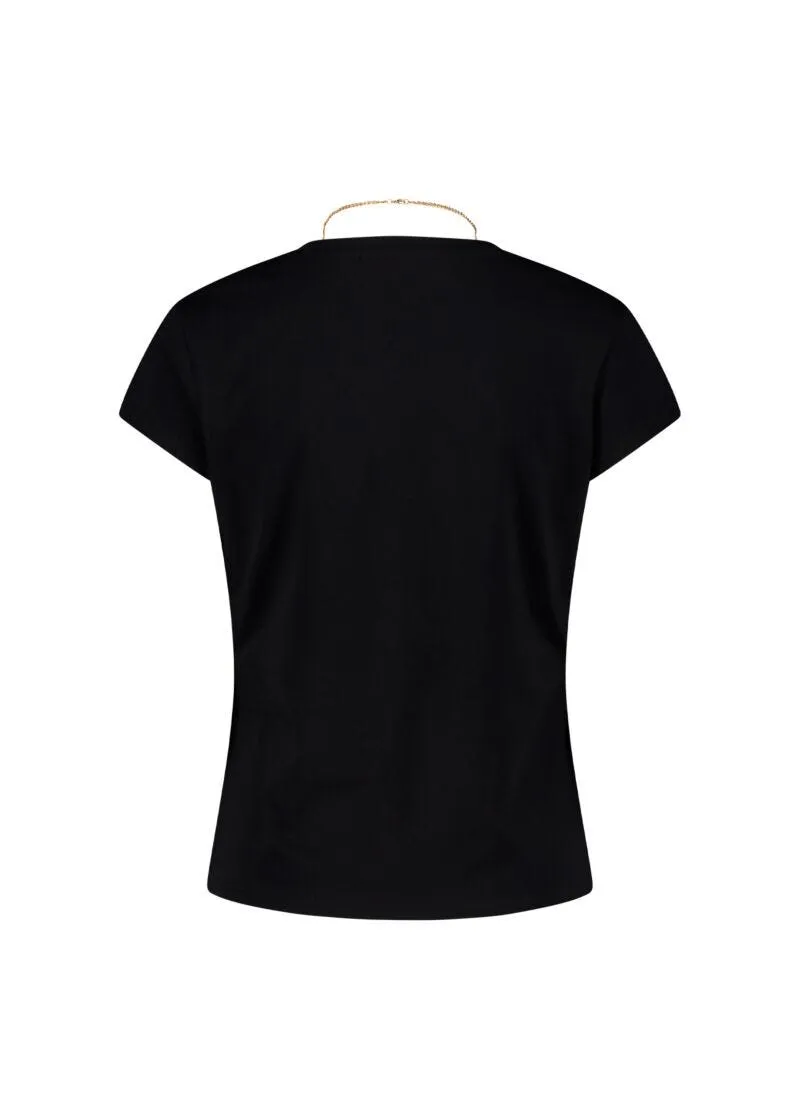 T-shirt con collana gioiello