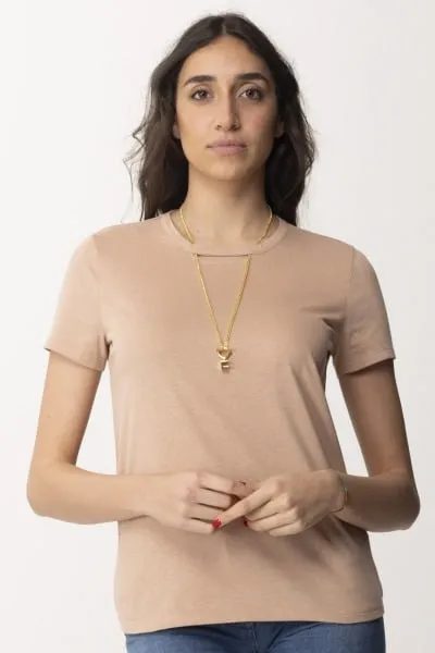 T-shirt con collana Nudo