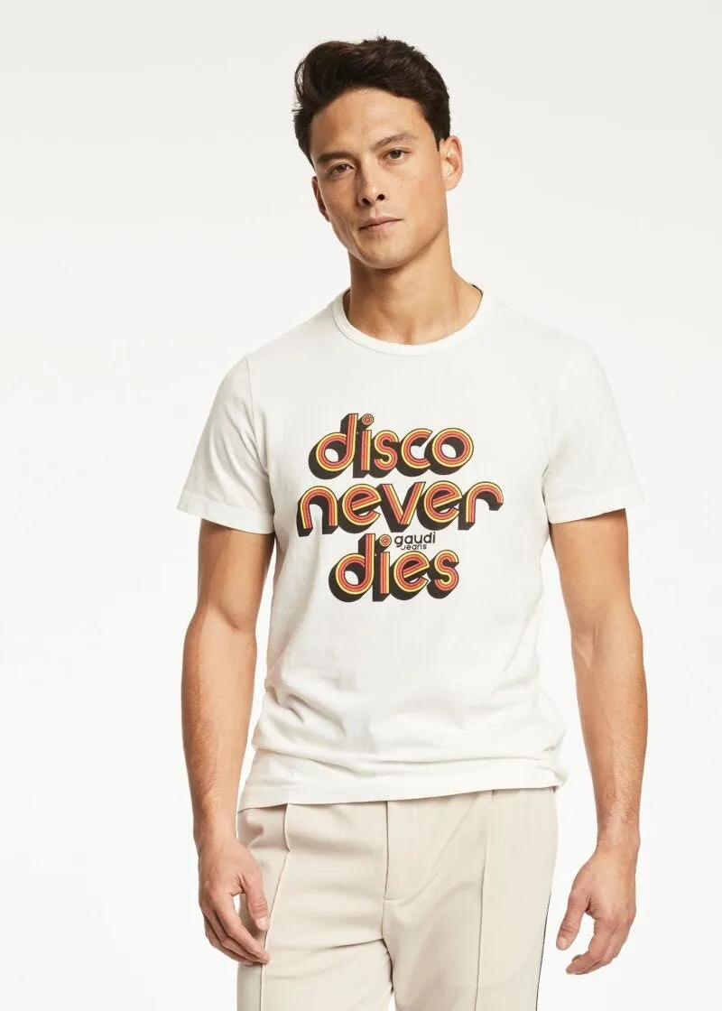 T-shirt con stampa lettering