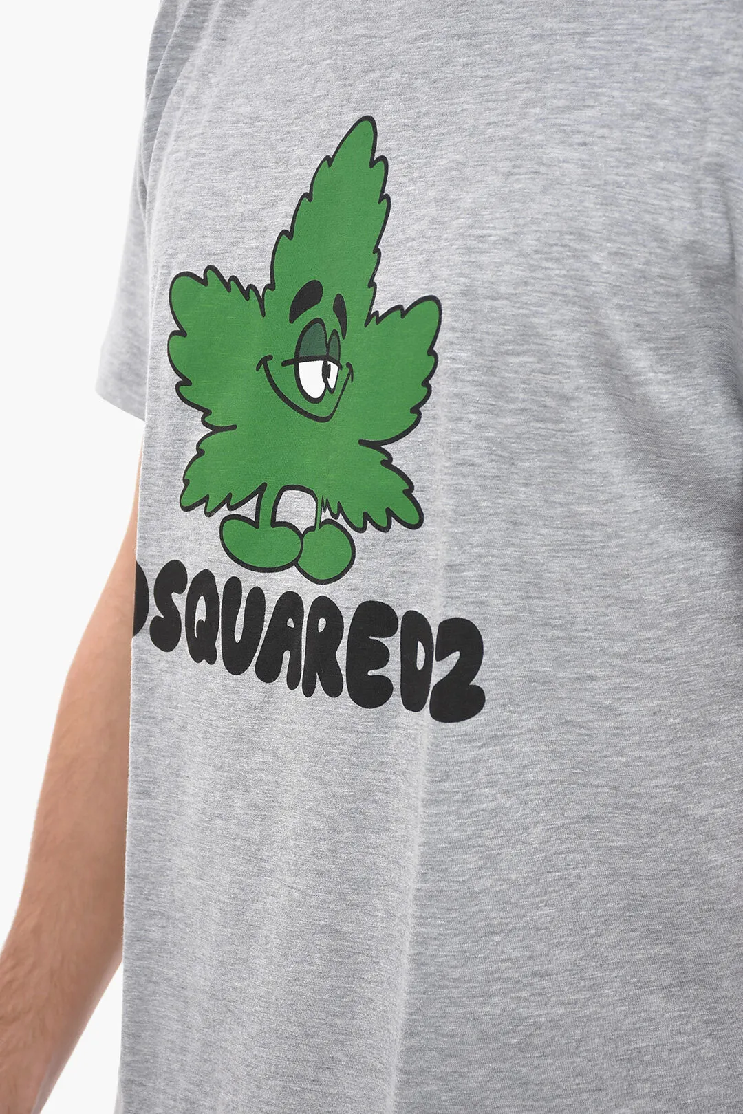 T-Shirt Girocollo LEAF con Stampa Frontale