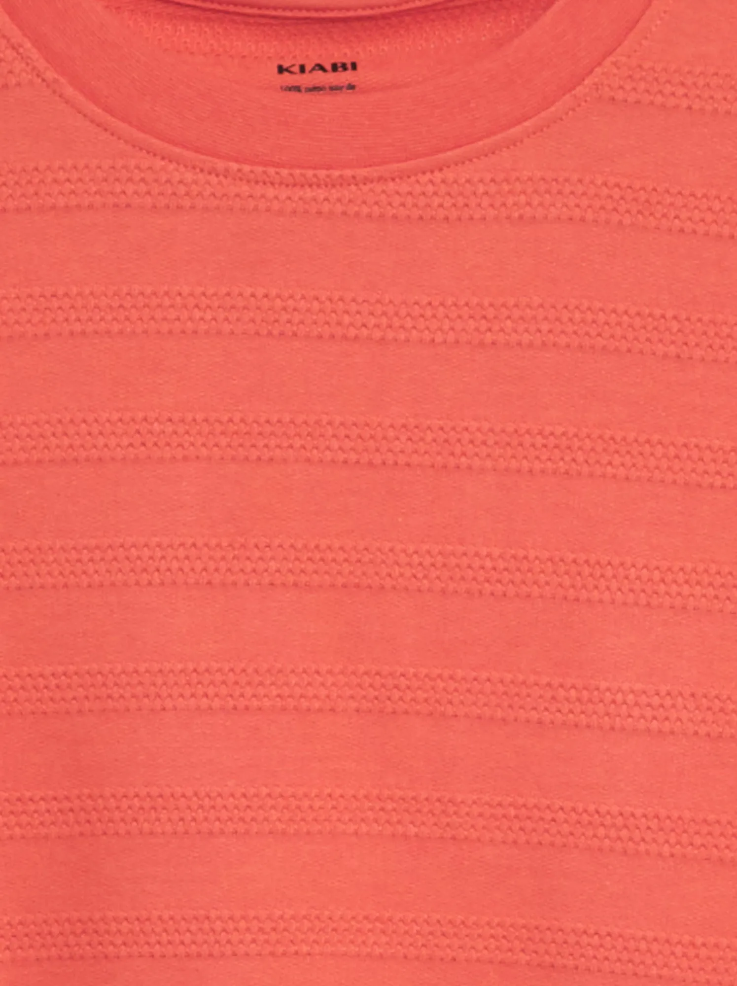 T-shirt in cotone testurizzato - ARANCIONE