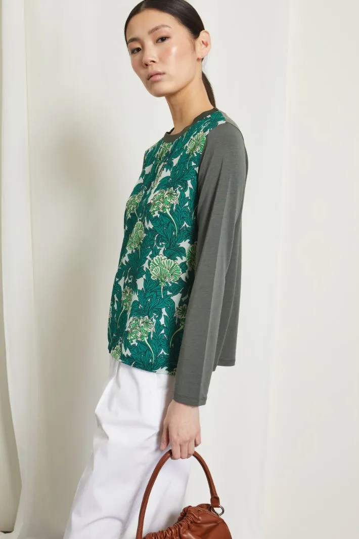 T-shirt in crépe de chine