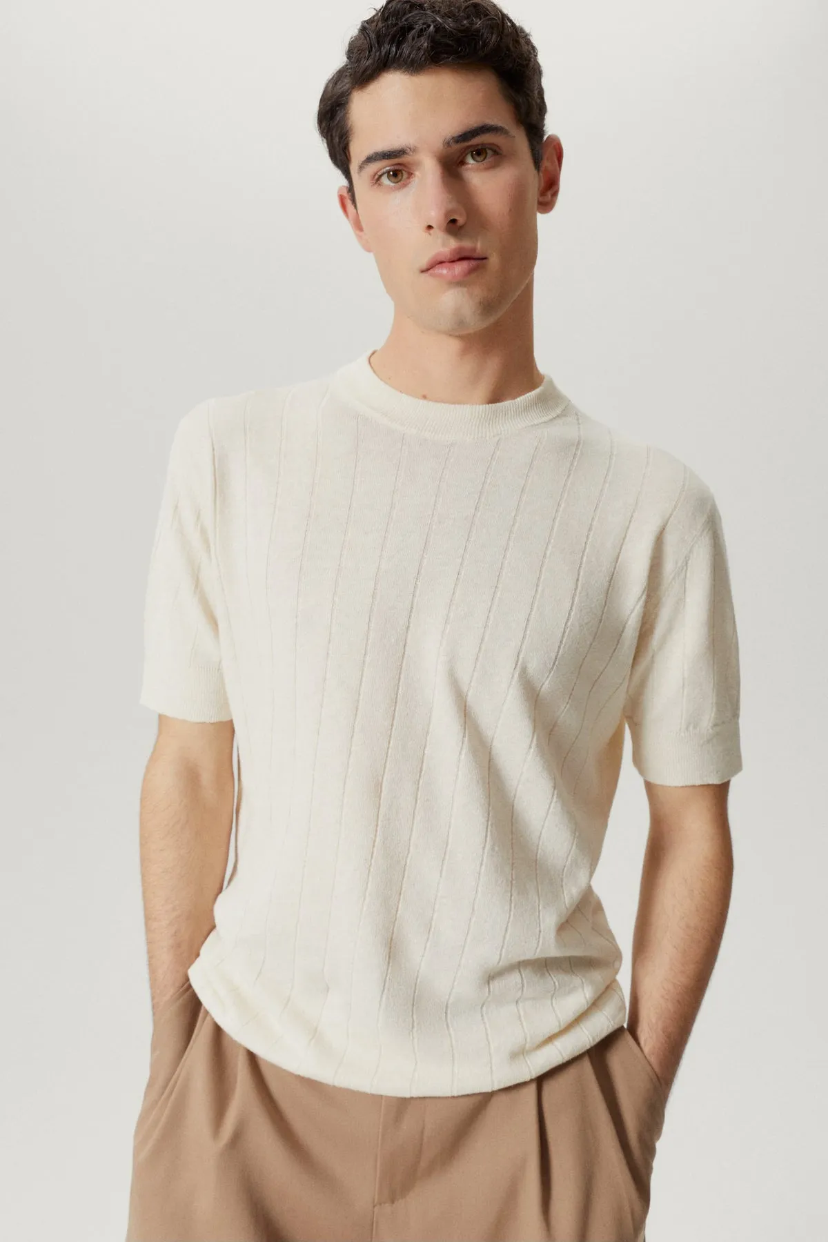 T-shirt Vintage in Lino Cotone