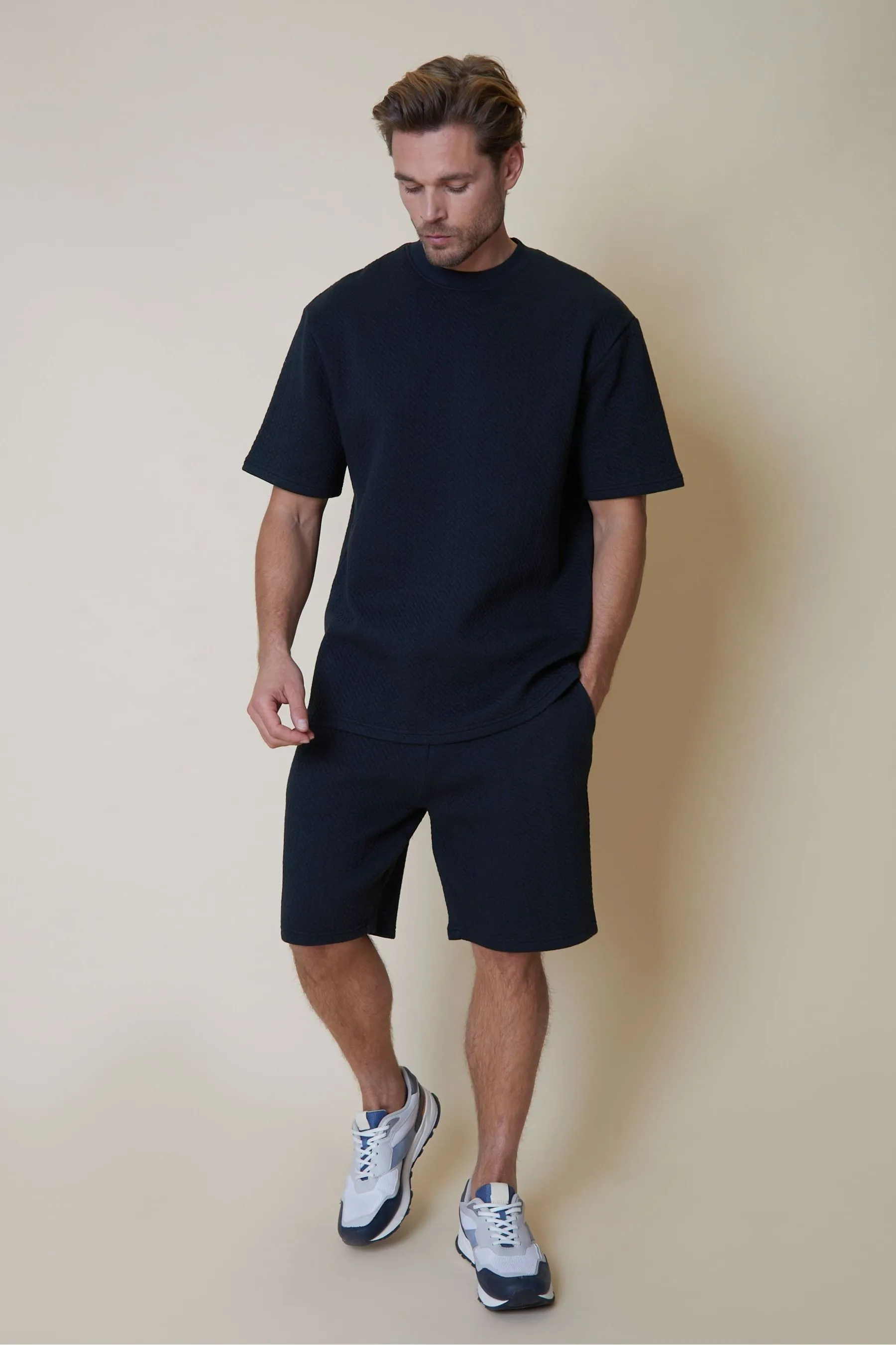 Threadbare - Shorts felpati testurizzati Blend in cotone
