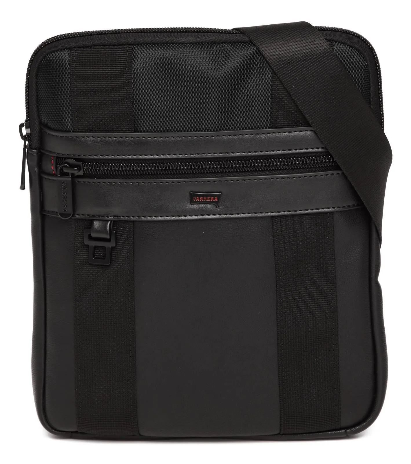 Tracolla nera da uomo con zip