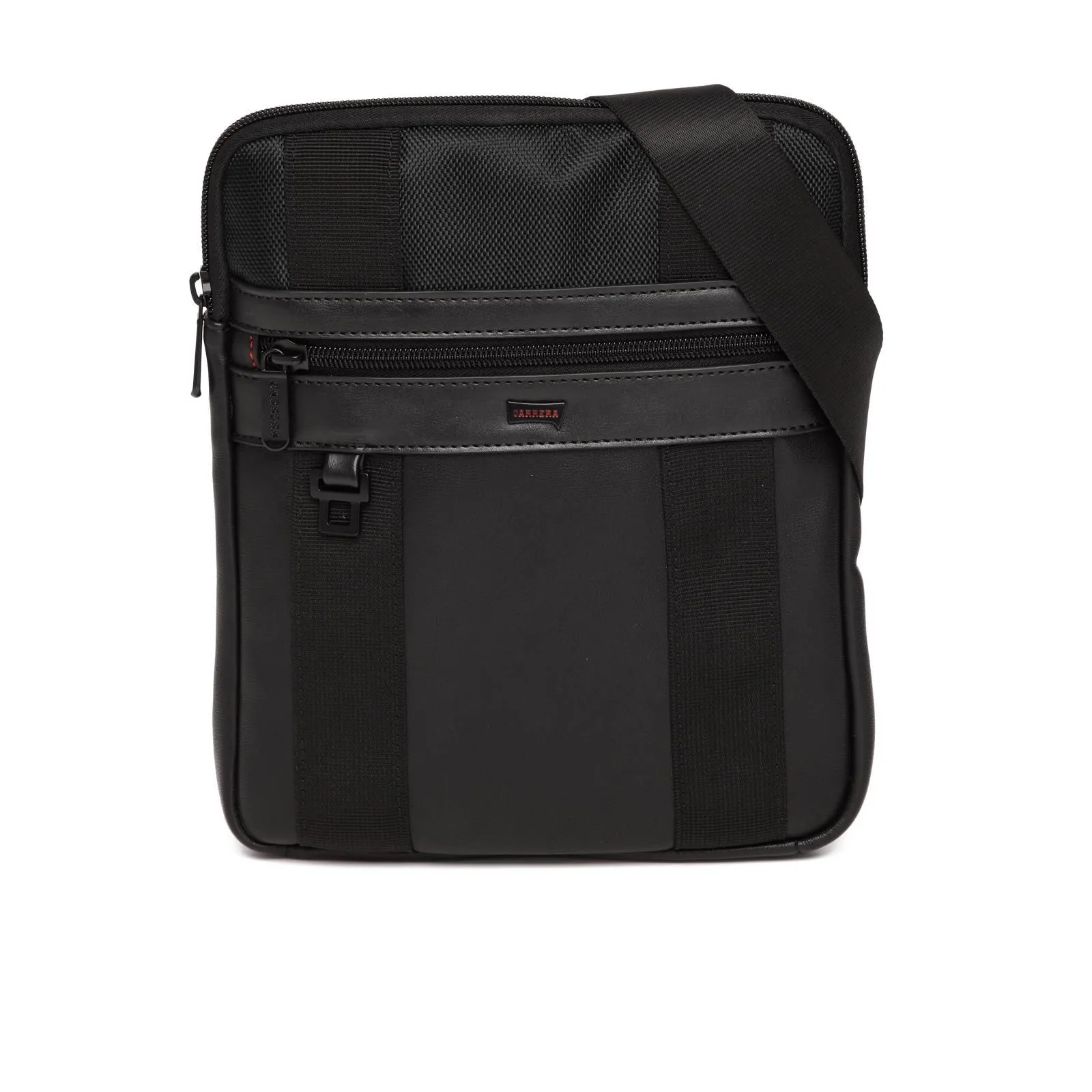 Tracolla nera da uomo con zip