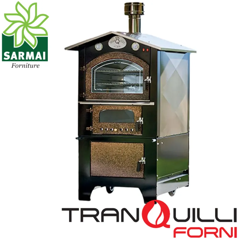 TRANQUILLI FORNI mod GIOVE Forno a legna da esterno fuoco indiretto