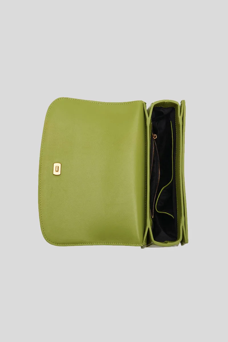 Transition Lolita Med. Hand Bag Leather + Suede - Apple
