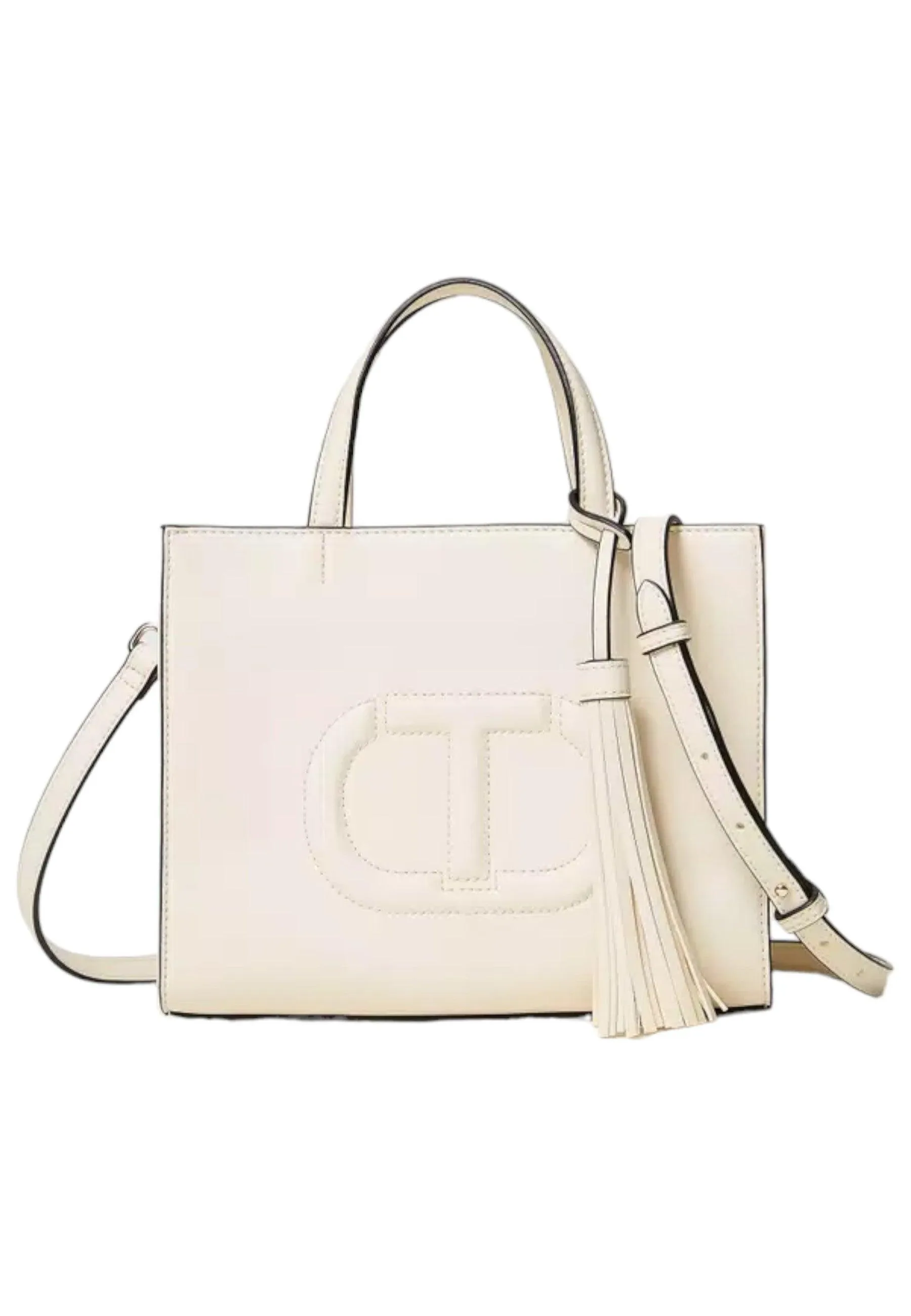 TWINSET Borsa Tote Donna Parchment Beige 241TD8022